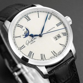 Glashutte Moon Cycles Calendar Roman Numerals Dial Watch