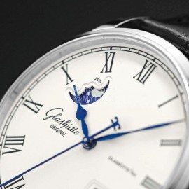 Glashutte Moon Cycles Calendar Roman Numerals Dial Watch