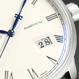 Glashutte Moon Cycles Calendar Roman Numerals Dial Watch