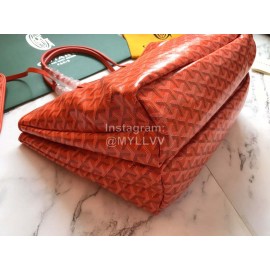 Goyard Isabelle Fashion Cowhide Shoulder Bag For Women Orange Red