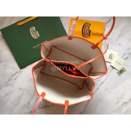 Goyard Isabelle Fashion Cowhide Shoulder Bag For Women Orange Red