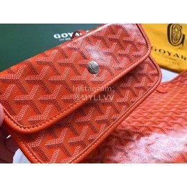 Goyard Isabelle Fashion Cowhide Shoulder Bag For Women Orange Red