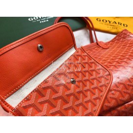 Goyard Isabelle Fashion Cowhide Shoulder Bag For Women Orange Red