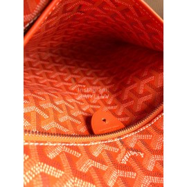 Goyard Large Leather Zipper Shopping Bag For Women Orange