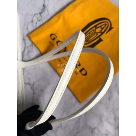 Goyard Large Leather Zipper Shopping Bag For Women White