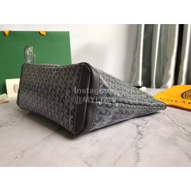 Goyard Large Leather Zipper Shopping Bag For Women Gray