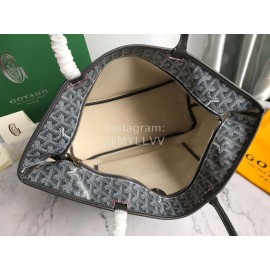 Goyard Large Leather Zipper Shopping Bag For Women Gray