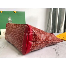 Goyard Large Leather Zipper Shopping Bag For Women Red