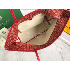 Goyard Large Leather Zipper Shopping Bag For Women Red