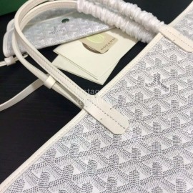 Goyard New Medium Leather Shopping Bag Handbag For Women White