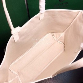Goyard New Medium Leather Shopping Bag Handbag For Women White