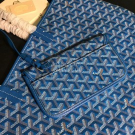 Goyard New Medium Leather Shopping Bag Handbag For Women Blue