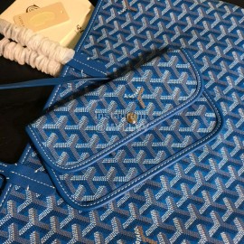 Goyard New Medium Leather Shopping Bag Handbag For Women Blue