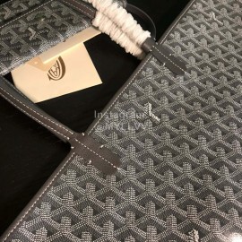Goyard New Medium Leather Shopping Bag Handbag For Women Dark Gray