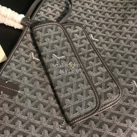 Goyard New Medium Leather Shopping Bag Handbag For Women Dark Gray