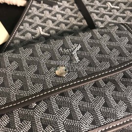 Goyard New Medium Leather Shopping Bag Handbag For Women Dark Gray