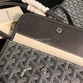 Goyard New Medium Leather Shopping Bag Handbag For Women Dark Gray