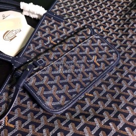 Goyard New Medium Leather Shopping Bag Handbag For Women Navy