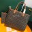 Goyard New Medium Leather Shopping Bag Handbag For Women Brown