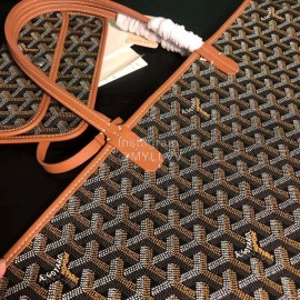 Goyard New Medium Leather Shopping Bag Handbag For Women Brown