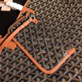 Goyard New Medium Leather Shopping Bag Handbag For Women Brown