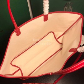 Goyard New Medium Leather Shopping Bag Handbag For Women Red