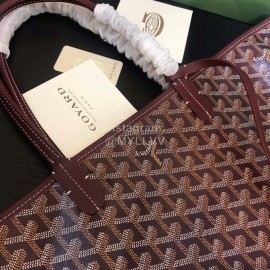 Goyard New Medium Cowhide Anjou Tote Bag For Women Wine Red