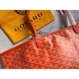 Goyard Large Anjou Leather Shopping Bag Tote Bag For Women 020661 Orange