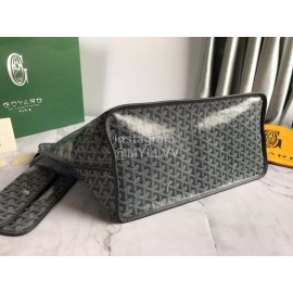 Goyard Large Anjou Leather Shopping Bag Tote Bag For Women 020661 Gray