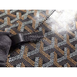 Goyard Large Anjou Leather Shopping Bag Tote Bag For Women 020661 Black