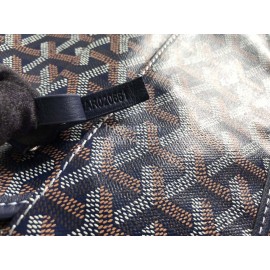 Goyard Large Anjou Leather Shopping Bag Tote Bag For Women 020661 Navy