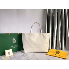 Goyard Large Anjou Leather Shopping Bag Tote Bag For Women 020661 White