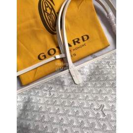 Goyard Large Anjou Leather Shopping Bag Tote Bag For Women 020661 White