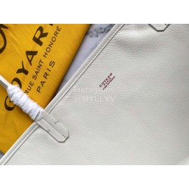Goyard Large Anjou Leather Shopping Bag Tote Bag For Women 020661 White