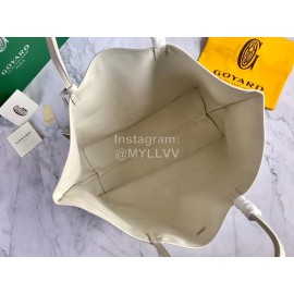 Goyard Large Anjou Leather Shopping Bag Tote Bag For Women 020661 White