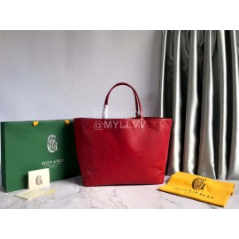 Goyard Large Anjou Leather Shopping Bag Tote Bag For Women 020661 Red