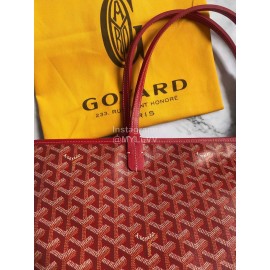 Goyard Large Anjou Leather Shopping Bag Tote Bag For Women 020661 Red