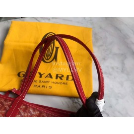 Goyard Large Anjou Leather Shopping Bag Tote Bag For Women 020661 Red