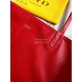 Goyard Large Anjou Leather Shopping Bag Tote Bag For Women 020661 Red