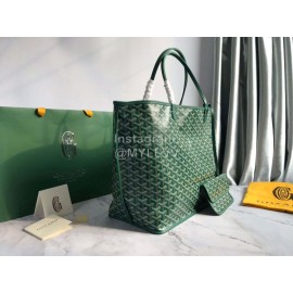 Goyard Large Anjou Leather Shopping Bag Tote Bag For Women 020661 Green