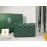 Goyard Alexandre Leather Metal Chain Flap Bag For Women Green
