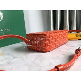 Goyard Leather Crossbody Camera Bag For Men And Women Orange