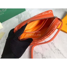 Goyard Leather Crossbody Camera Bag For Men And Women Orange