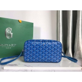 Goyard Leather Crossbody Camera Bag For Men And Women Blue