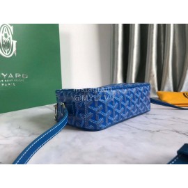 Goyard Leather Crossbody Camera Bag For Men And Women Blue