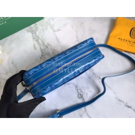 Goyard Leather Crossbody Camera Bag For Men And Women Blue