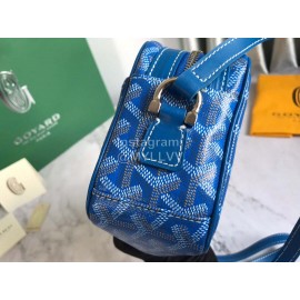 Goyard Leather Crossbody Camera Bag For Men And Women Blue