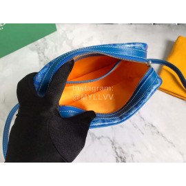 Goyard Leather Crossbody Camera Bag For Men And Women Blue