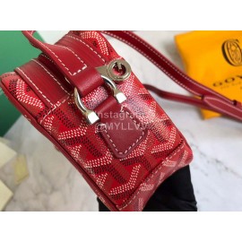 Goyard Leather Crossbody Camera Bag For Men And Women Red