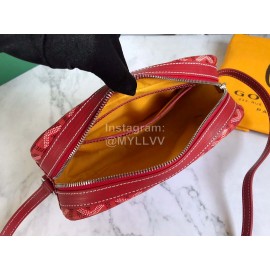 Goyard Leather Crossbody Camera Bag For Men And Women Red